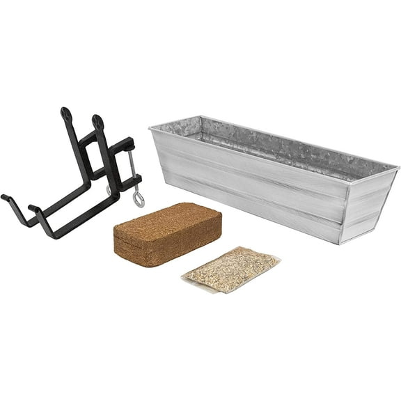 Bloom Box Garden Growing Kit Small White with Clamp-On Brackets