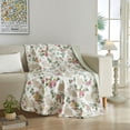 thumbnail image 1 of Bloom & Bunny Easter Printed Lush Plush Throw,Easter Bunny Beige, 50" x 60", 1 of 9