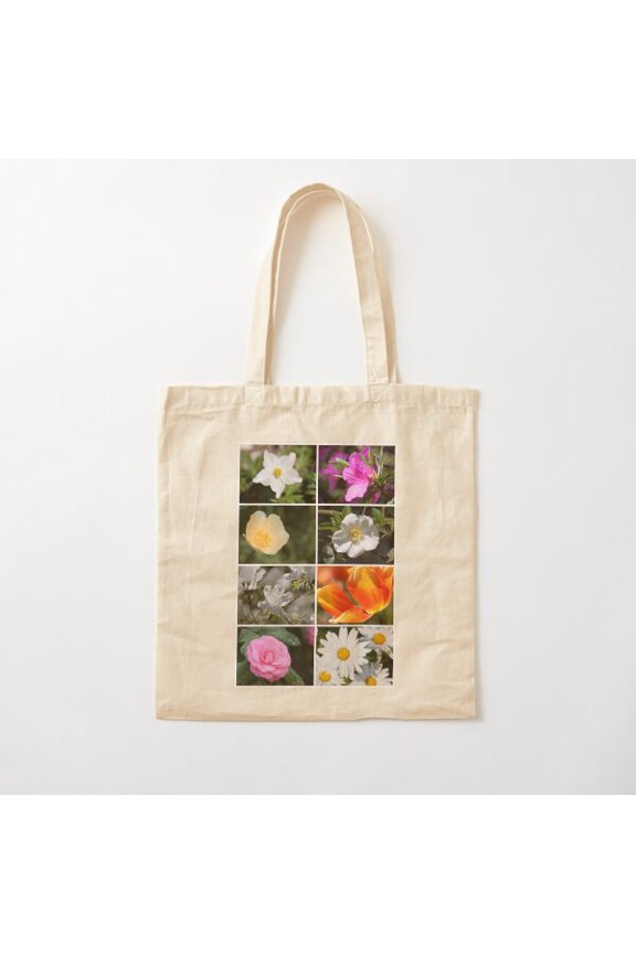 Bloom Collection Canvas Tote Bags, Reusable Shopping Bag