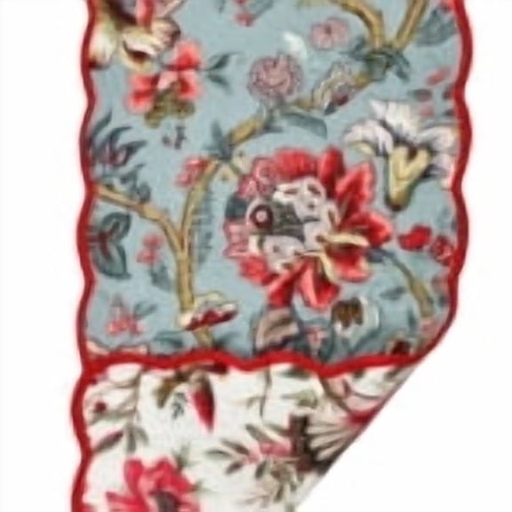 Regal Feather - Bloom Collection Luxury Handcrafted Runner (Reversible) Cotton Quilted Fabric Machine Washable Elegant Home Decor 14 x 72 inches