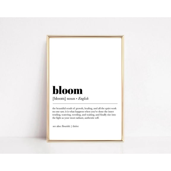 Bloom Definition Therapy Office Wall Art, Unframed Paper Poster 16x20in