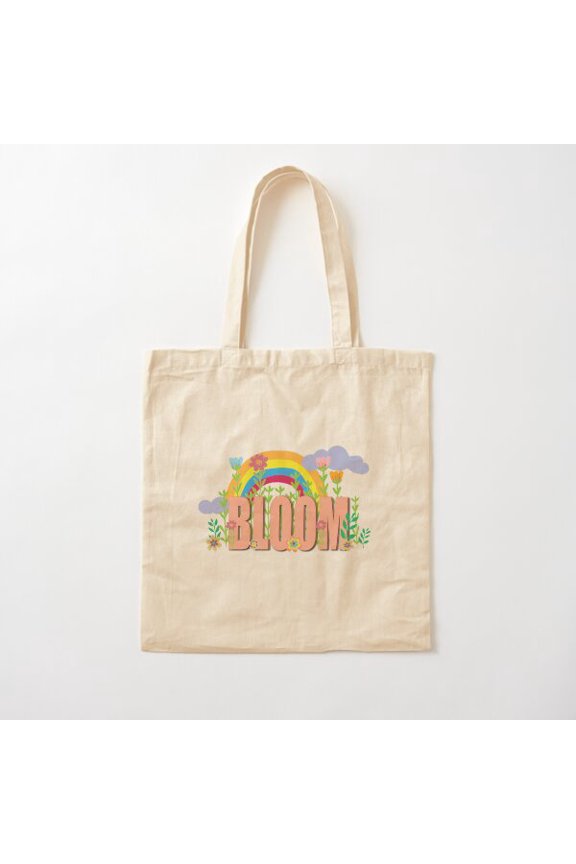 Bloom Design 4 Canvas Tote Bags, Reusable Shopping Bag