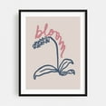 thumbnail image 1 of Bloom - Floral Line Art - Illustration Floral Quote Typography Minimalist Line Art Botanical Modern Art Black Framed Wall Art Print 16 x 20 inches, 1 of 3