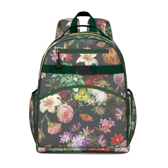 Bloom Floral Waterproof Backpack with Reinforced Zippers