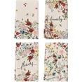 thumbnail image 1 of Bloom Flowers Leaves Spring Kitchen Towels Dish Towels, 18x26 Inch Farmhouse Summer Floral Decoration Hand Towels Set of 4, 1 of 6