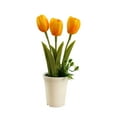 thumbnail image 1 of Bloom Forever Artificial Bonsai Aesthetic Plastic Wedding Craft Fake Tulip with Flowerpot for Desktop, 1 of 7