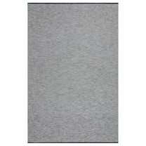 Bloom Grey Geometric Polyester Chenille Kilim Area Rug