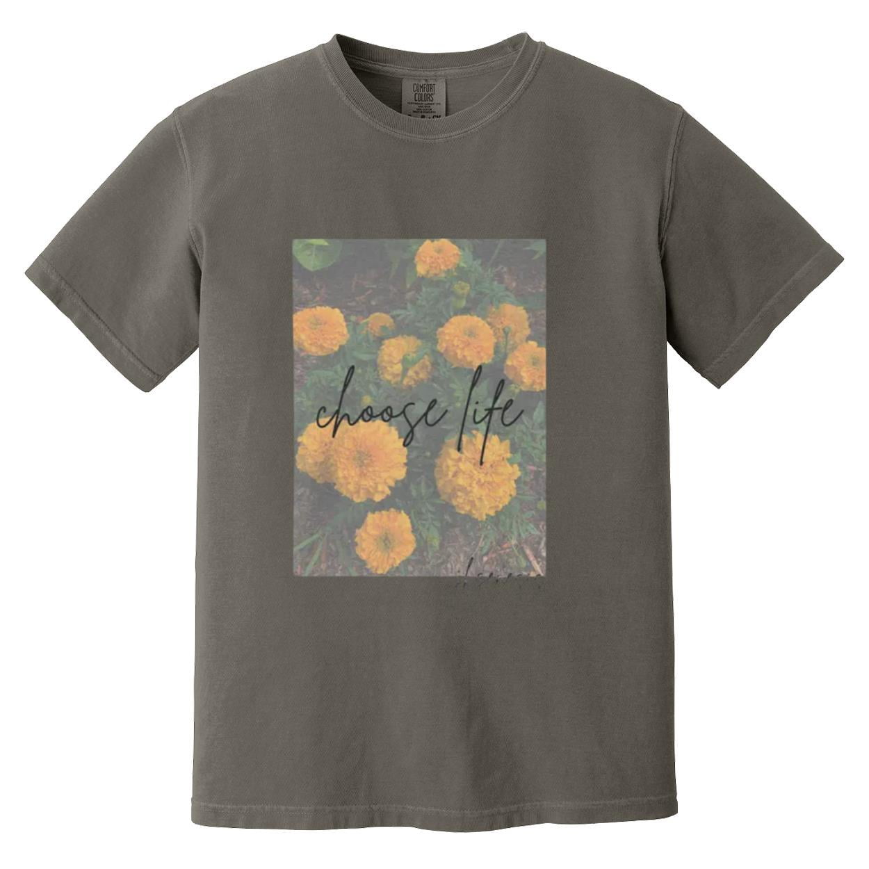 Bloom Life Comfort Color Tshirt with Marigold Glow and Fresh New
