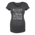 thumbnail image 1 of Bloom Maternity - Blessed By Jesus - Maternity Scoop Neck T-Shirt, 1 of 5