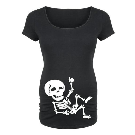 Bloom Maternity - Boy Maternity Skeleton - Maternity Scoop Neck T-Shirt