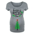thumbnail image 1 of Bloom Maternity - Bumpin Around Christmas Tree - Maternity Scoop Neck T-Shirt, 1 of 5