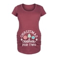 thumbnail image 1 of Bloom Maternity - Christmas Trendy Maternity Short Sleeve T-Shirts, 1 of 5