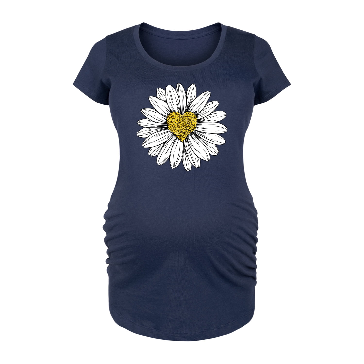 Instant Message - Daisy Heart Drawing - Women's Maternity Scoop Neck ...