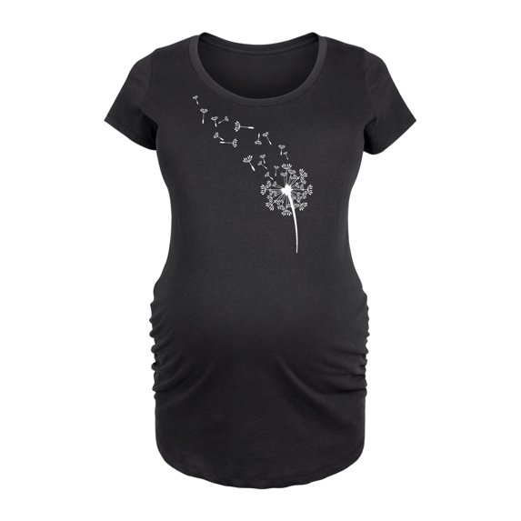Instant Message - Dandelion Seeds - Maternity Scoop Neck Tee