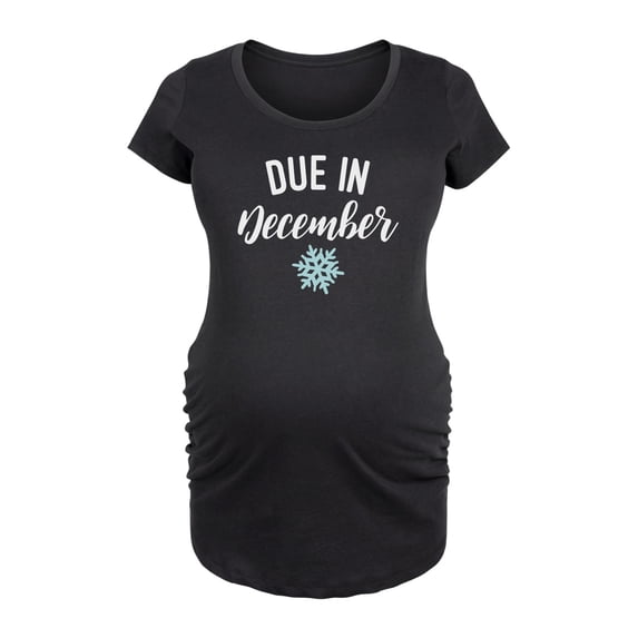 Instant Message - Baby Due in December - Women's Maternity Scoop Neck Graphic T-Shirt