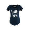 thumbnail image 1 of Bloom Maternity - Faith Over Fear - Maternity Scoop Neck T-Shirt, 1 of 5