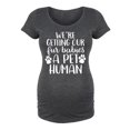 thumbnail image 1 of Bloom Maternity - Fur Babies A Pet Human - Maternity Scoop Neck T-Shirt, 1 of 5