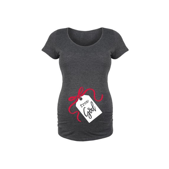 Bloom Maternity - Gift Tag From God - Maternity Scoop Neck T-Shirt
