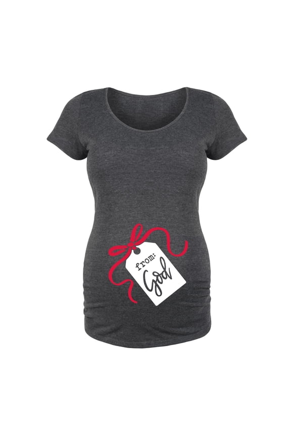 - Gift Tag From God - Maternity Scoop Neck T-Shirt