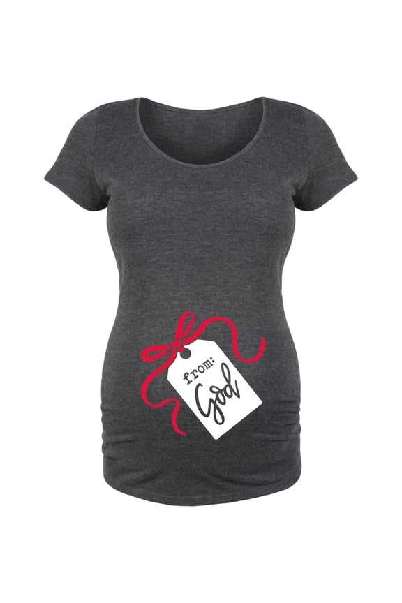 - Gift Tag From God - Maternity Scoop Neck T-Shirt