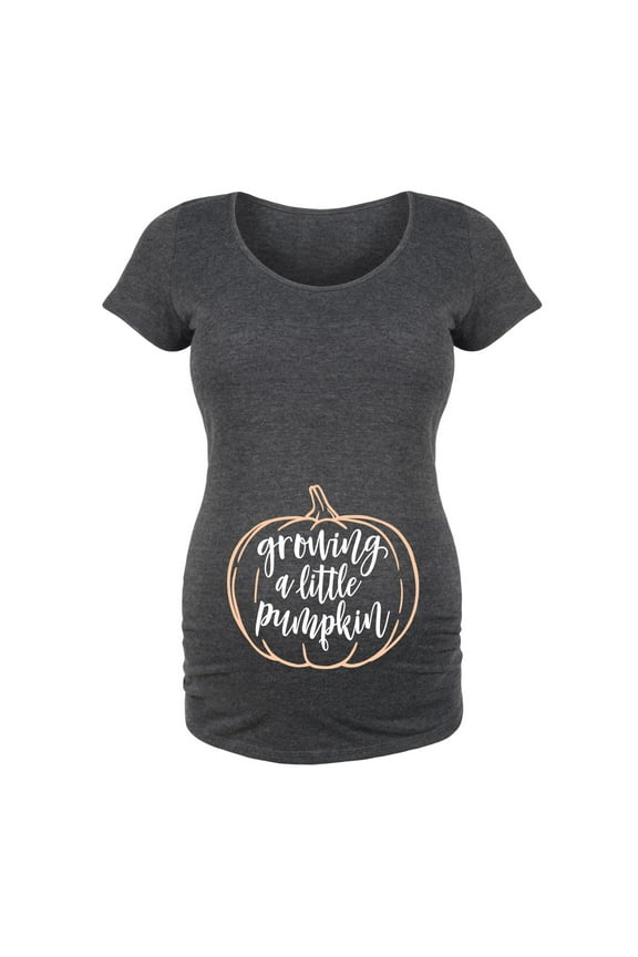 - Growing A Little Pumpkin - Maternity Scoop Neck T-Shirt