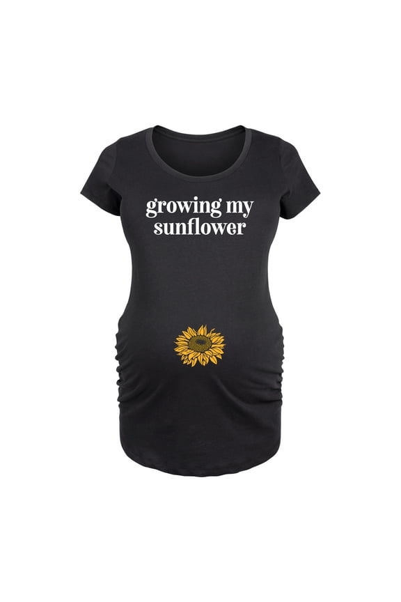- Growing My Sunflower - Maternity Scoop Neck T-Shirt