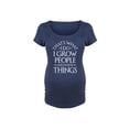 thumbnail image 1 of Bloom Maternity - I Grow People And I Know Things - Maternity Scoop Neck T-Shirt, 1 of 5