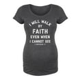 thumbnail image 1 of Bloom Maternity - I Will Walk By Faith - Maternity Scoop Neck T-Shirt, 1 of 5