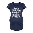 thumbnail image 1 of Instant Message - Teacher and Pregnant - Women's Maternity Scoop Neck Graphic T-Shirt, 1 of 5