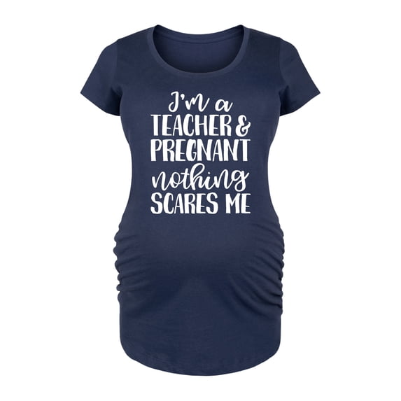 Instant Message - Teacher and Pregnant - Women's Maternity Scoop Neck Graphic T-Shirt