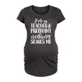 thumbnail image 1 of Instant Message - Teacher and Pregnant - Women's Maternity Scoop Neck Graphic T-Shirt, 1 of 5