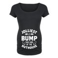 thumbnail image 1 of Bloom Maternity - Jolliest Bump This Side Of The Nuthouse - Maternity Scoop Neck T-Shirt, 1 of 5