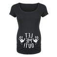 thumbnail image 1 of Bloom Maternity - Let Me Out - Maternity Scoop Neck T-Shirt, 1 of 5