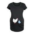 thumbnail image 1 of Bloom Maternity - Mama Baby Chicken Blue - Maternity Scoop Neck T-Shirt, 1 of 5