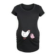 thumbnail image 1 of Bloom Maternity - Mama Baby Chicken Pink - Maternity Scoop Neck T-Shirt, 1 of 5