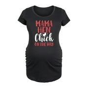 Bloom Maternity - Mama Hen Chick On The Way - Maternity Scoop Neck T-Shirt