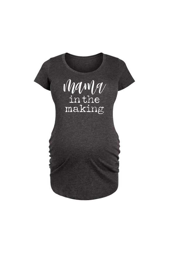 - Mama In The Making - Maternity Scoop Neck Graphic T-Shirt
