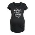 thumbnail image 1 of Bloom Maternity - Merry And Pregnant - Maternity Scoop Neck Graphic T-Shirt, 1 of 5