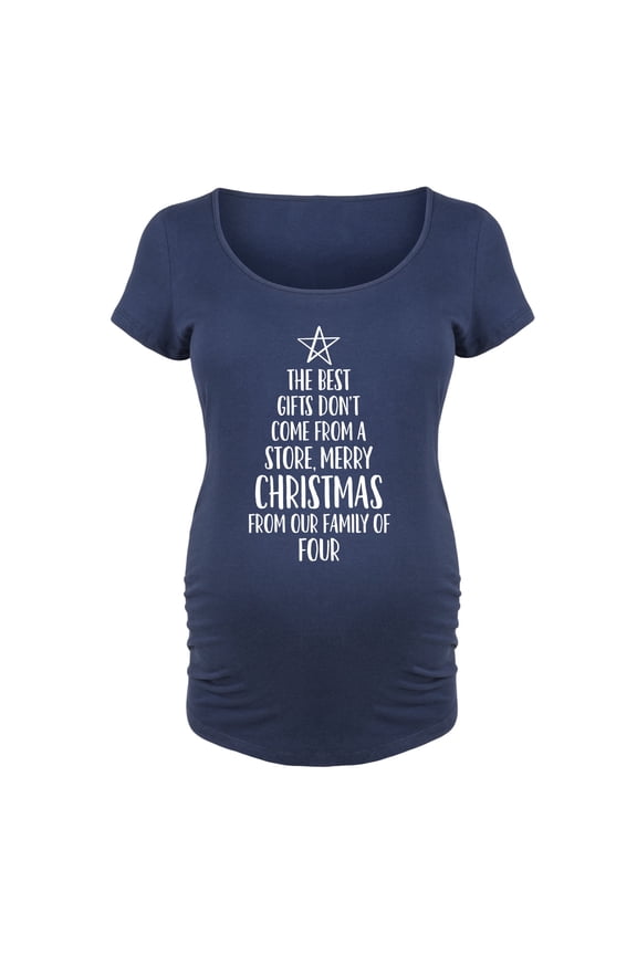 - Merry Christmas Family Of Four - Maternity Scoop Neck T-Shirt
