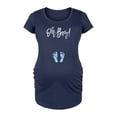thumbnail image 1 of Instant Message - Oh Boy - Women's Maternity Scoop Neck Graphic T-Shirt, 1 of 5