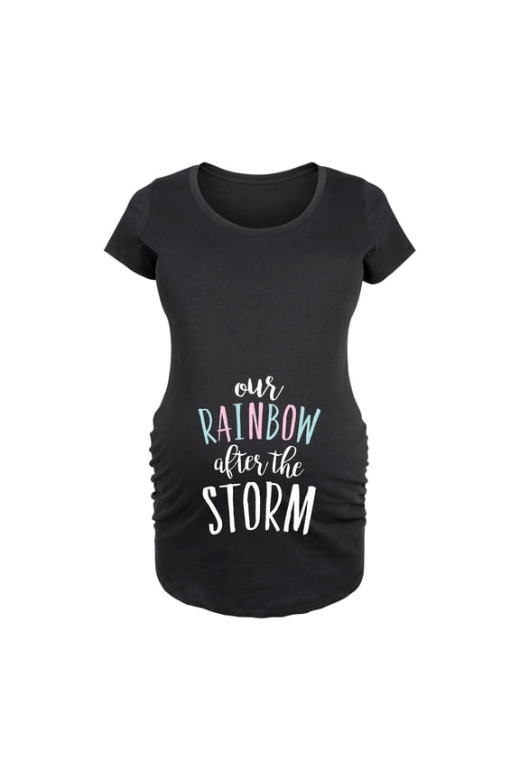 - Rainbow After the Storm - Women's Maternity Scoop Neck Graphic T-Shirt