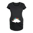 thumbnail image 1 of Bloom Maternity - Rainbow Dinosaur - Maternity Scoop Neck T-Shirt, 1 of 5