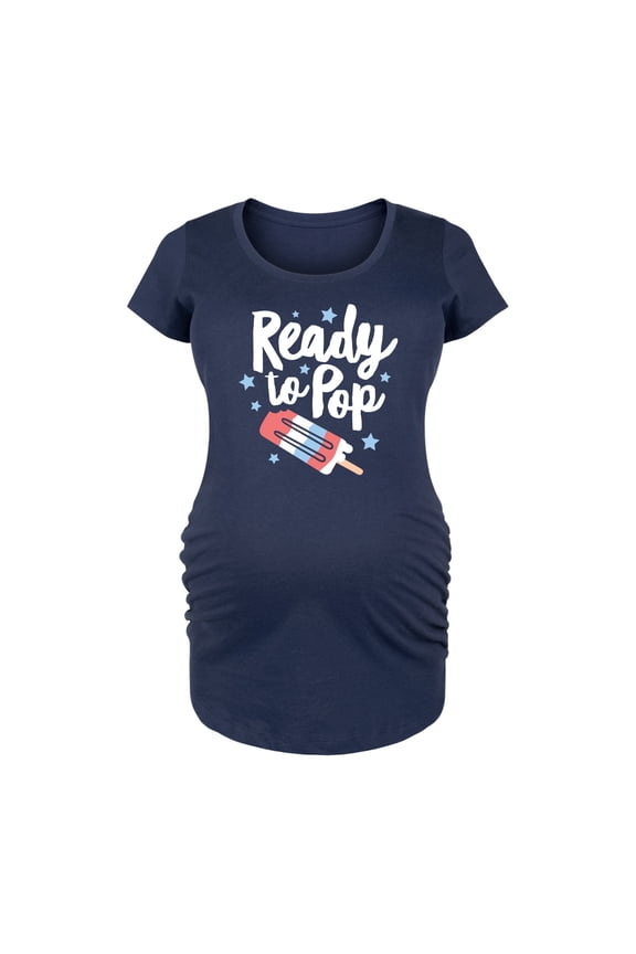 - Ready To Pop - Maternity Scoop Neck T-Shirt