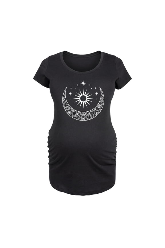 - Sun Moon Rainbow Stars - Maternity Scoop Neck T-Shirt