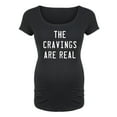 thumbnail image 1 of Bloom Maternity - The Cravings Are Real - Maternity Scoop Neck T-Shirt, 1 of 5