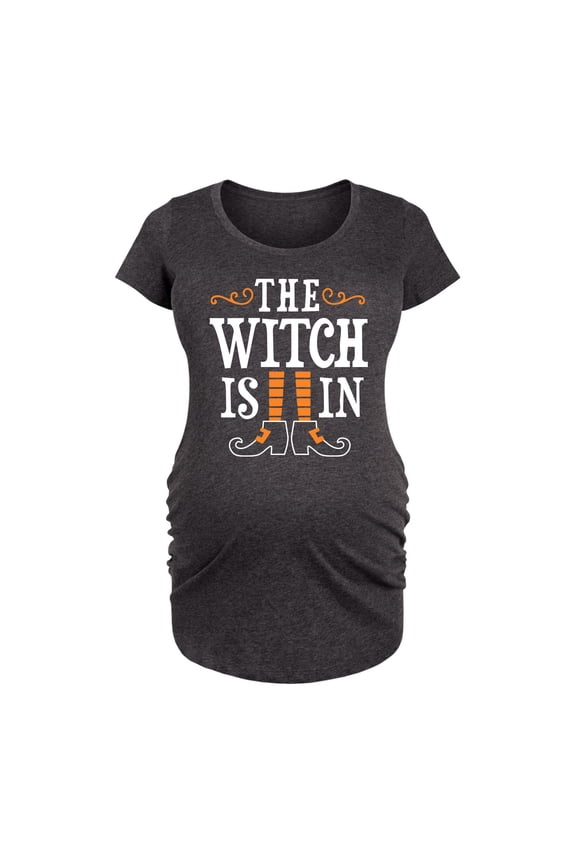 - The Witch Is In - Maternity Scoop Neck T-Shirt