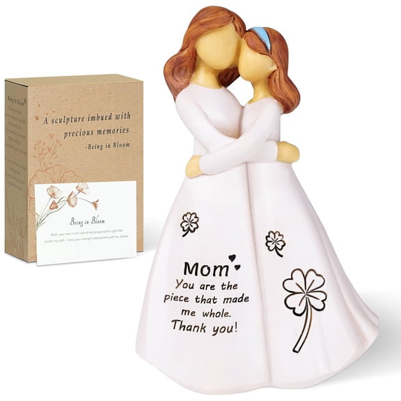 Being in Bloom Mom Birthday Gifts: 5.2 Mother and Daughter Resin Figurine - Sentimental Gift for Mom from Daughter - Mothers Day and Christmas Keepsake A101