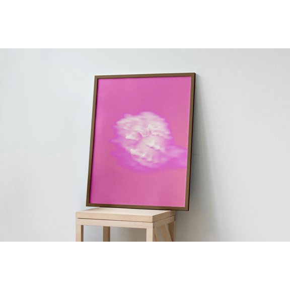 Bloom Murex Shell Print, Saturated Pink Coastal Botanical Art Poster , Poster Print Only