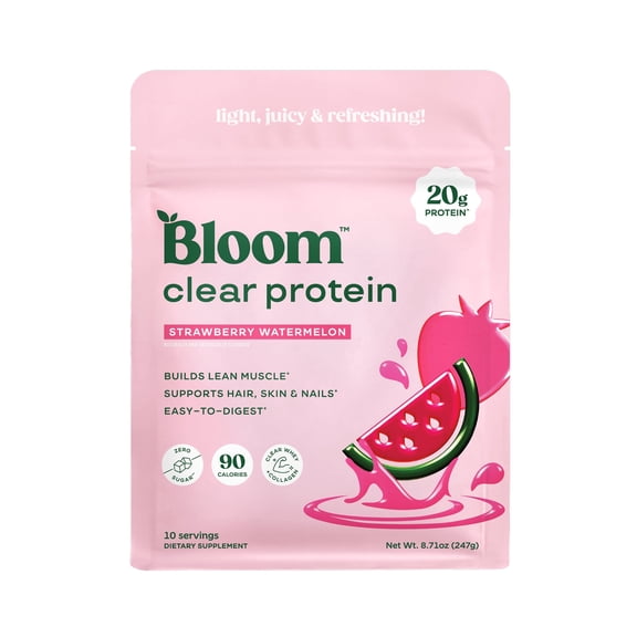 Bloom Nutrition Clear Protein, Strawberry Watermelon, 10 Servings