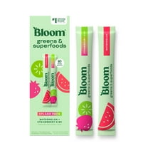 Bloom Nutrition Greens & Superfoods Powder Sticks (Watermelon, Strawberry Kiwi) 10 Count